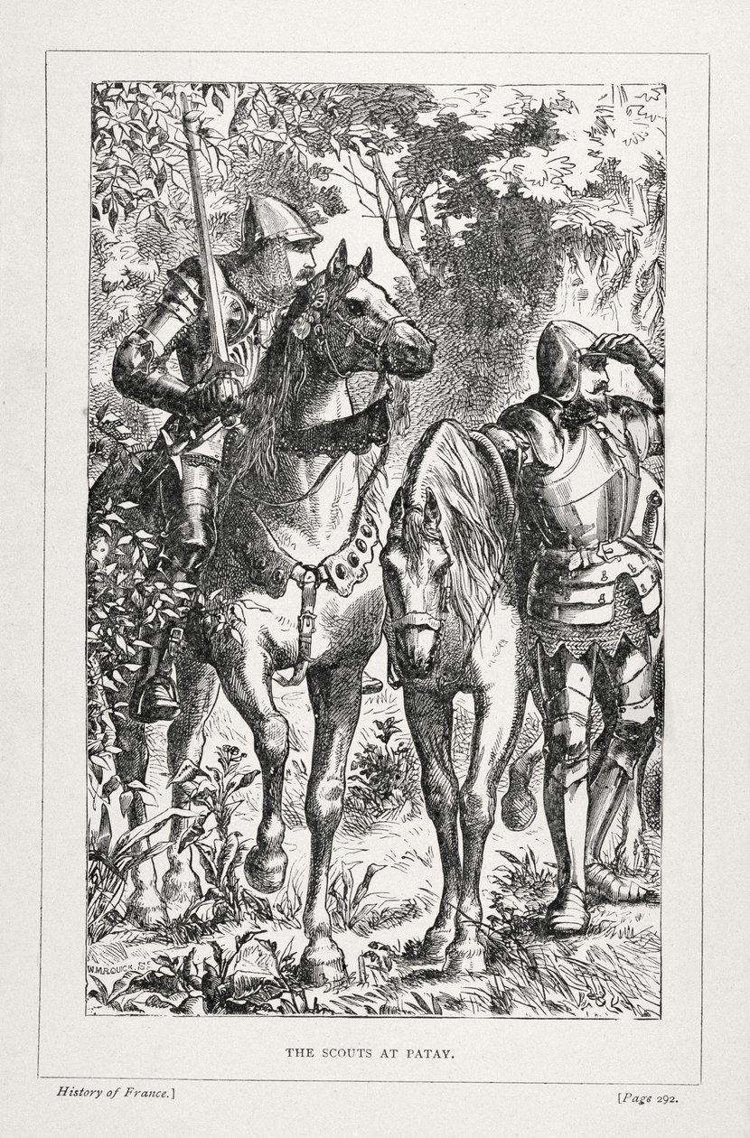 The Scouts at Patay, fra The History of France, av Emile de Bonnechose, utgitt av Ward, Lock and Co, London av English School