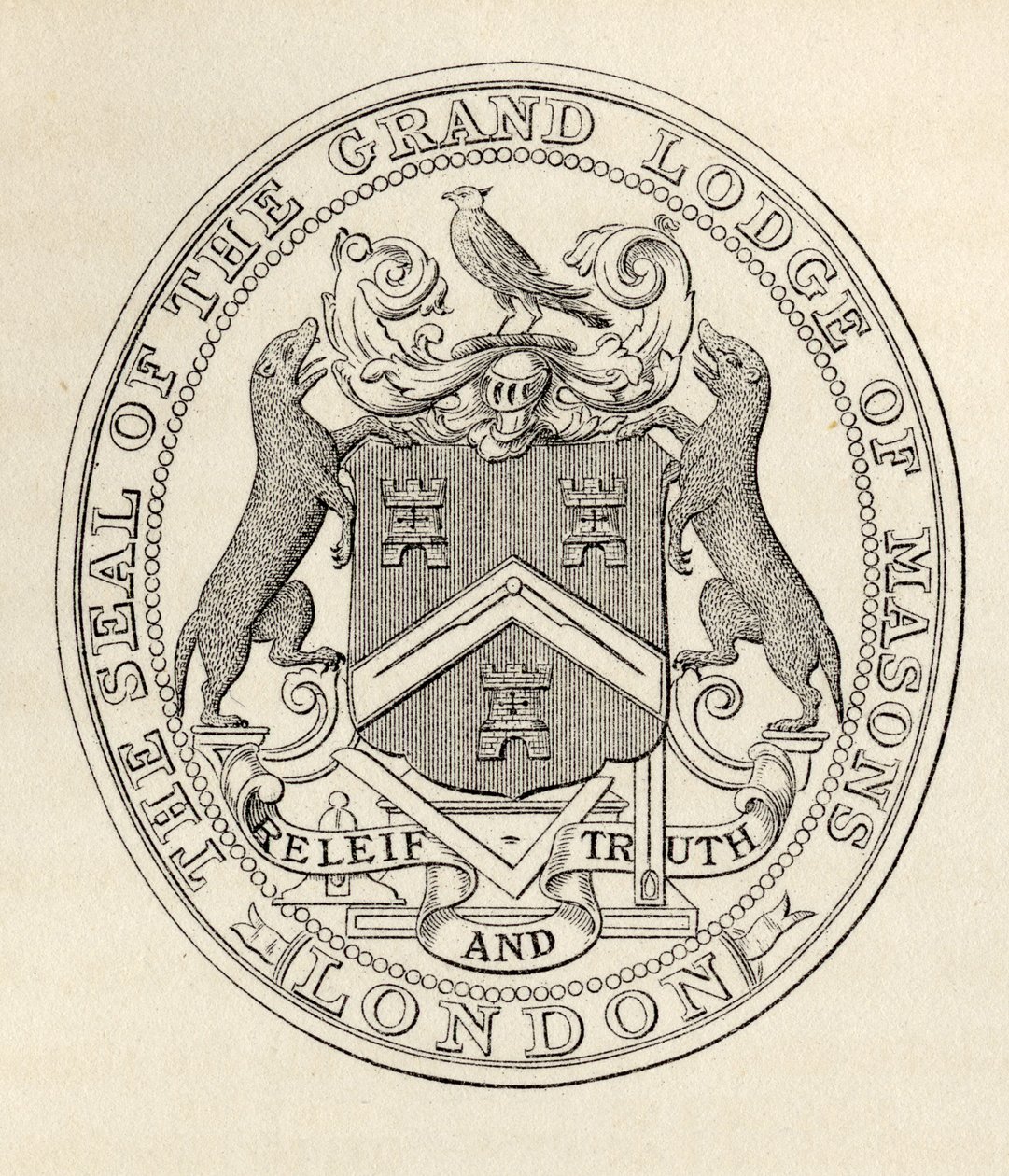 The Seal of the Grand Lodge of Masons, London, før 1813, fra 