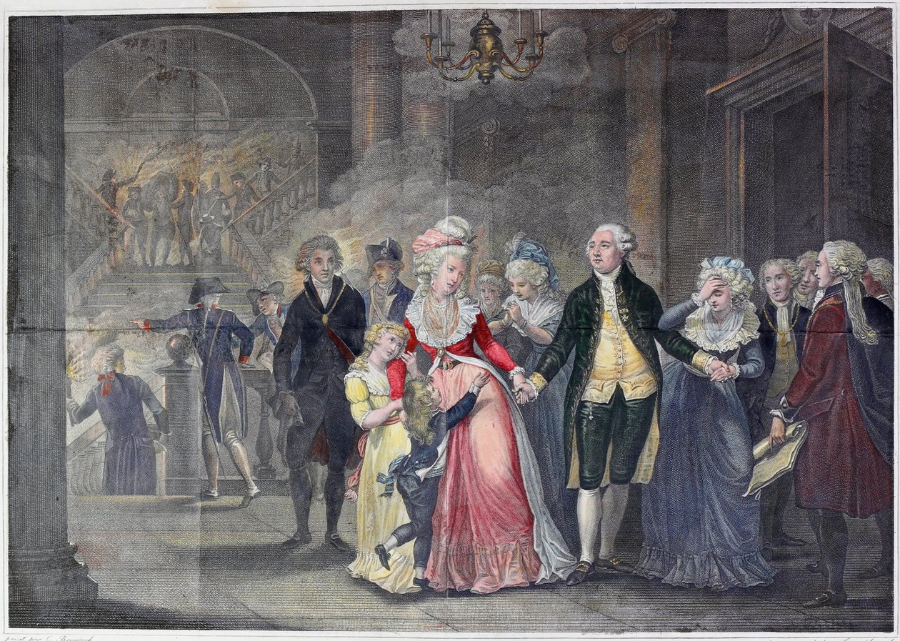 Separasjonen av Louis XVI fra hans familie av English School