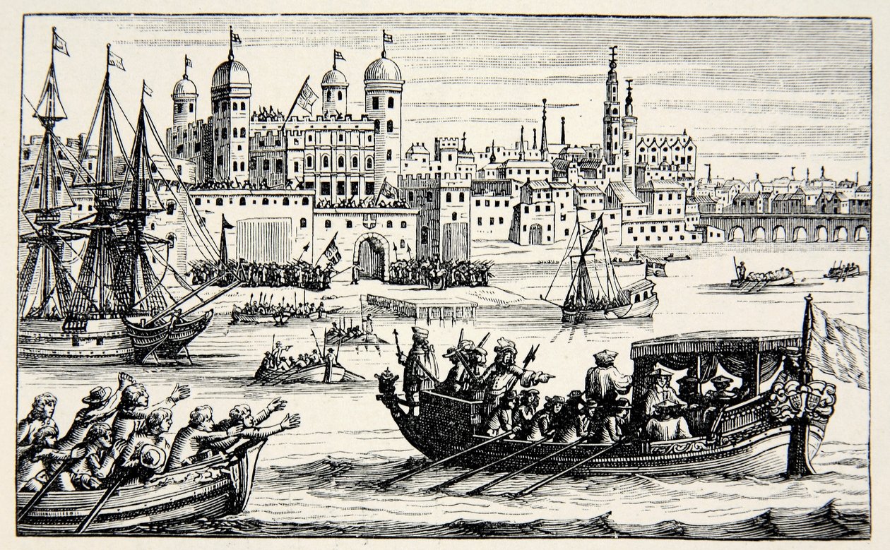 De syv biskopene går til tårnet, april 1688 av English School