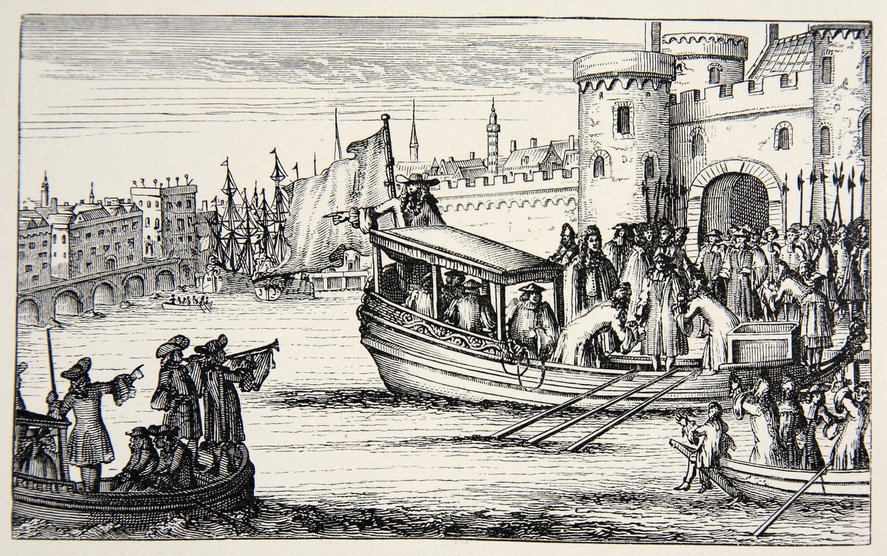 De syv biskopene vender tilbake fra tårnet, 1688 av English School