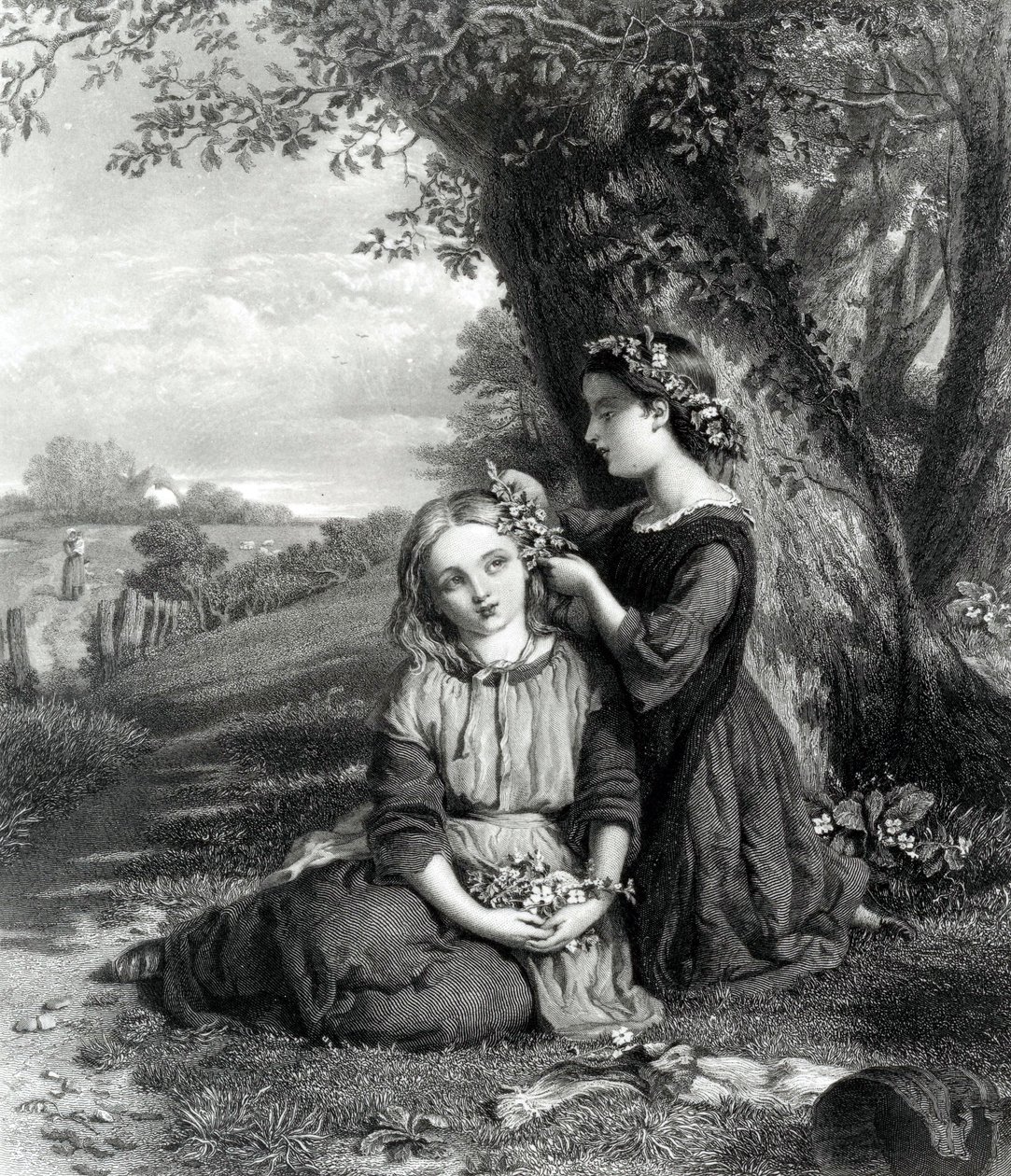 The Sisters, publisert i Art Journal (1867), gravert av C. Cousen, 1867 av English School