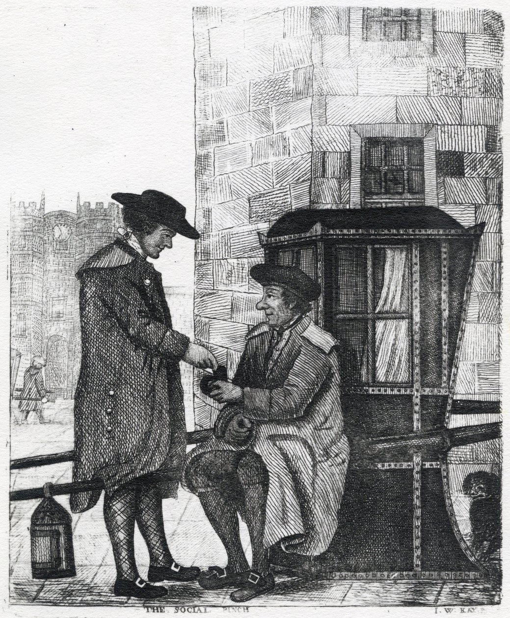The Social Pinch, trykk laget av William Kay, 1784-1813 av English School