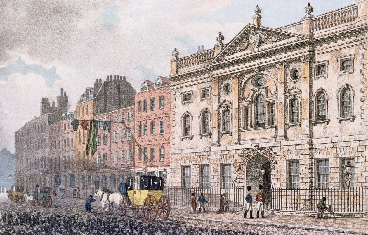 Sørfronten til Ironmongers Hall, fra 