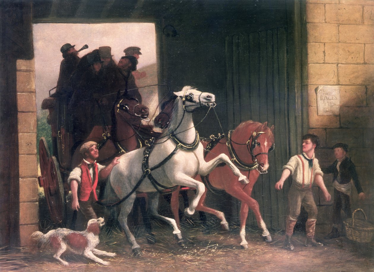 Scenen ankommer, ca. 1830 av English School