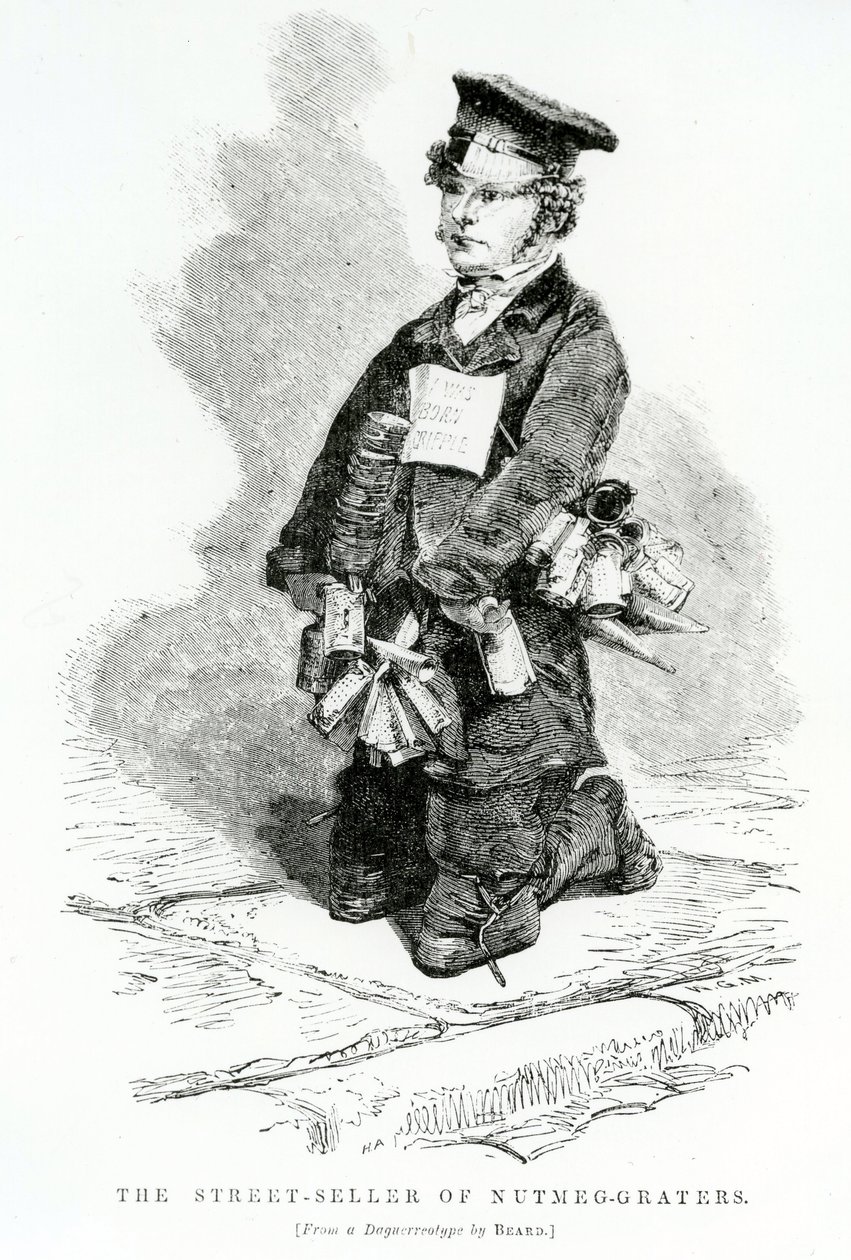Gateselgeren av muskat-rivjern, ca. 1840 av English School