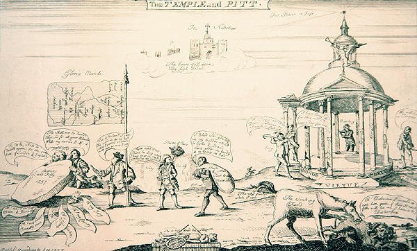 Templet og Pitt (gravering) av English School