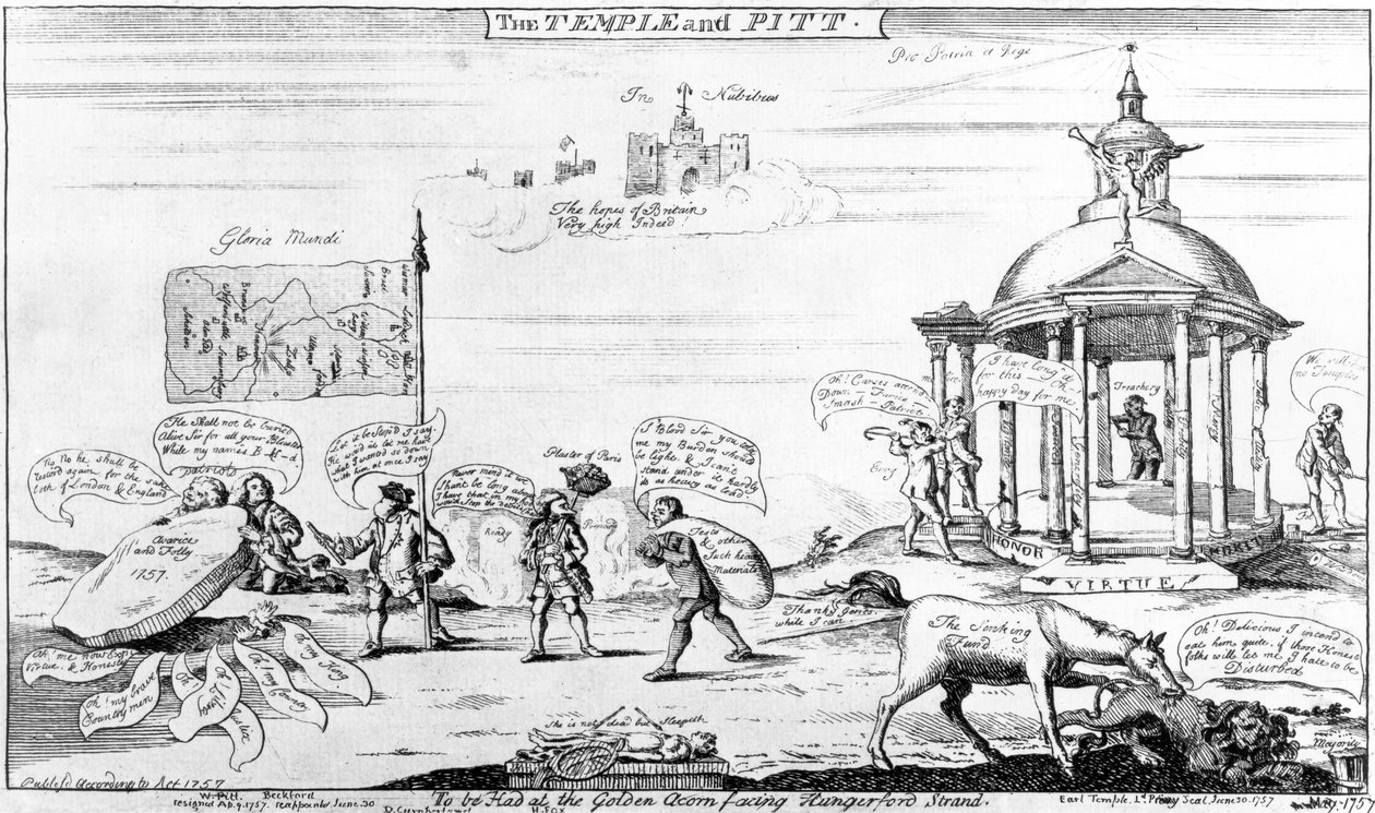 Templet og Pitt, 1757 av English School