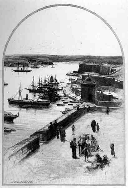 The Top of the Grand Harbour, Valletta, Malta, fra 