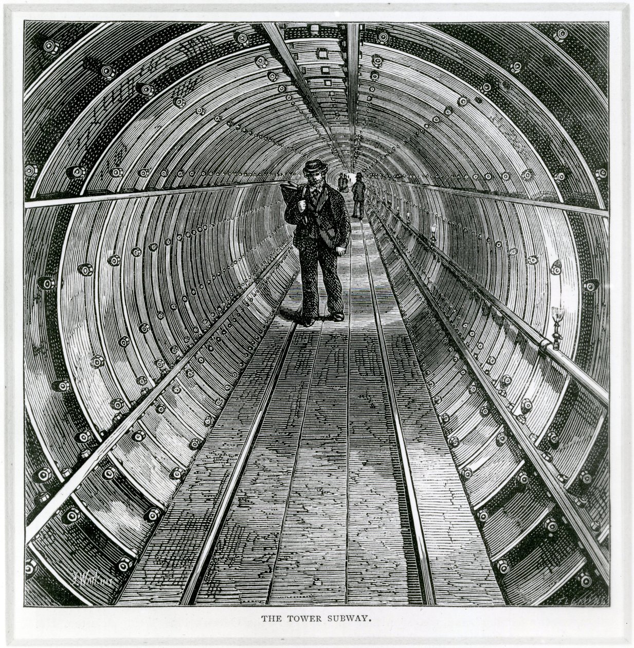 The Tower Subway, 1870 av English School