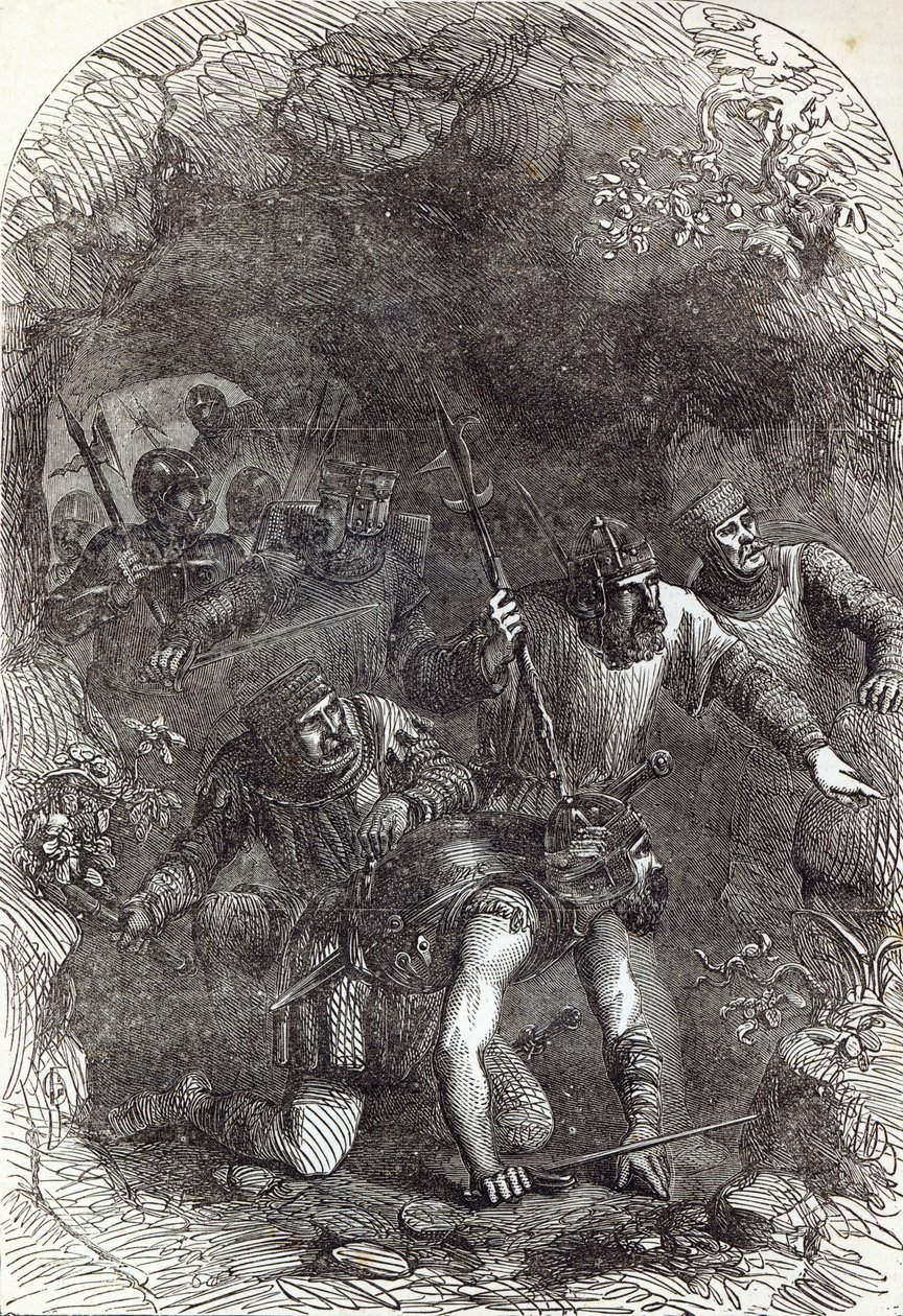 The Troops of Lord Montacute in the Subterranean Passage, illustrasjon fra 