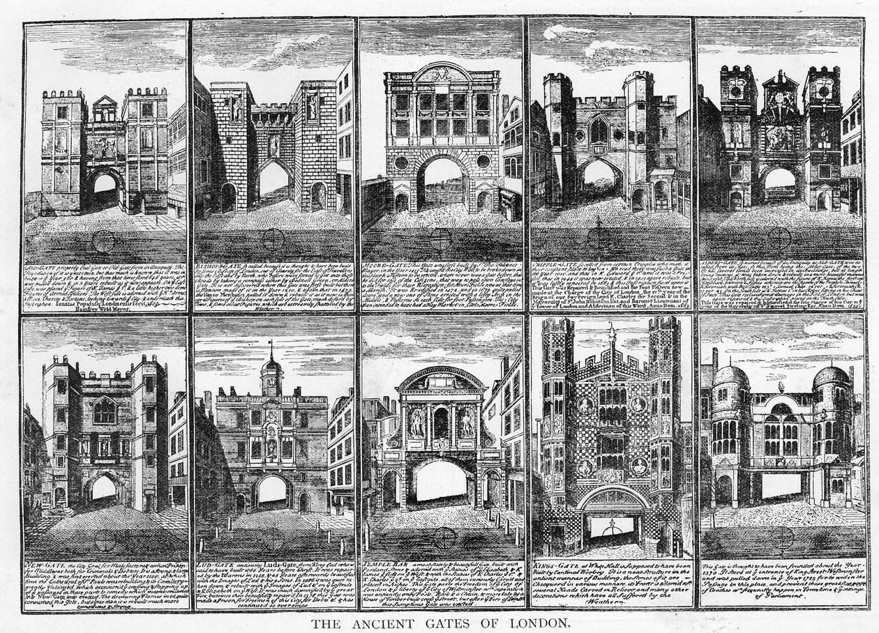 De tolv gamle portene til London City av English School