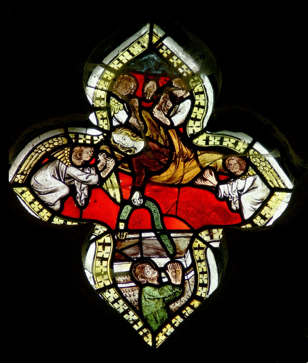 Jomfruen overlater beltet til St Thomas ved hennes himmelfart. ca. 1325-50 av English School