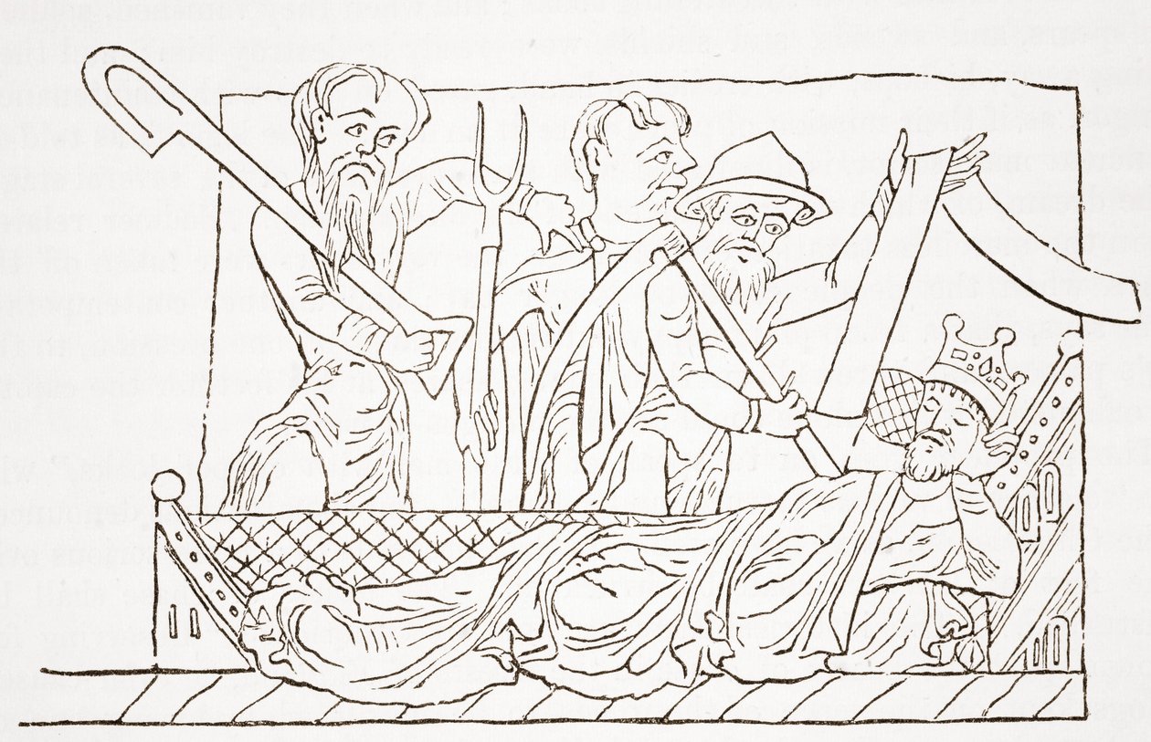 The Vision of the Husbandmen, fra The Prophecies of Merlin av English School