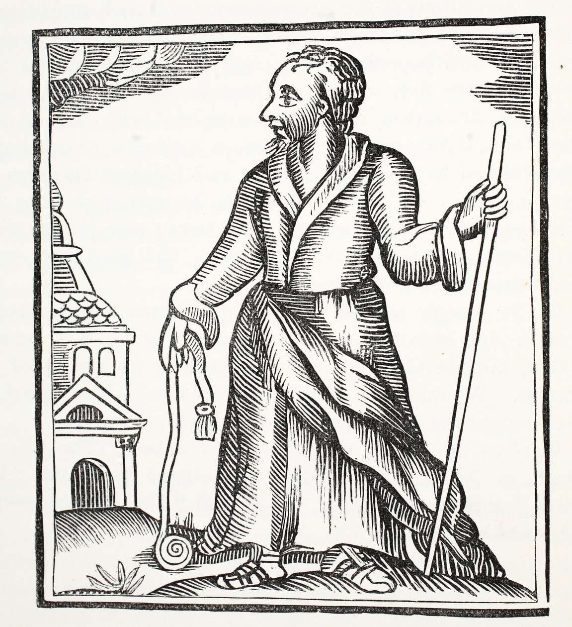 The Wandering Jew, illustrasjon fra Chap-books of the Eighteenth Century av John Ashton, pub. 1882 av English School