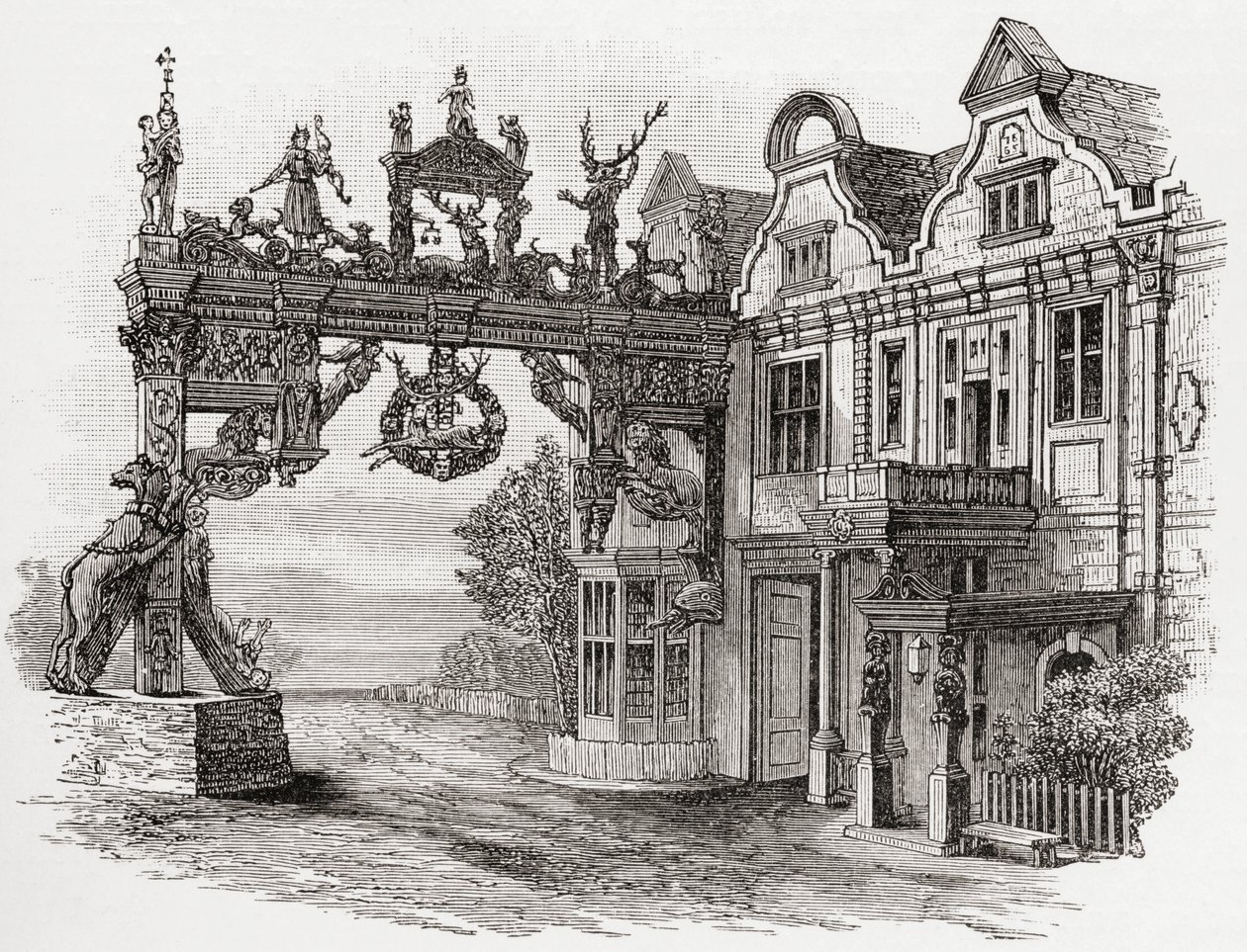 The White Hart Inn, Scole, Norfolk på 1600-tallet, fra 