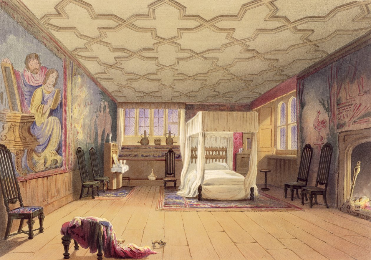 Det hvite rommet, Cotehele-huset, ca. 1830-40 av English School