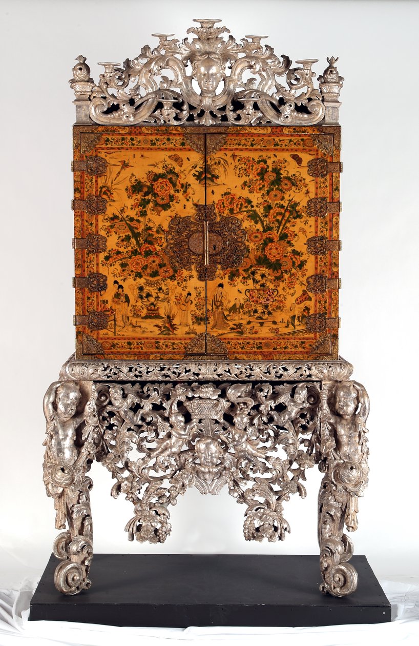 The Witcombe Cabinet, ca. 1697 (japannert og forsølvet tre) av English School