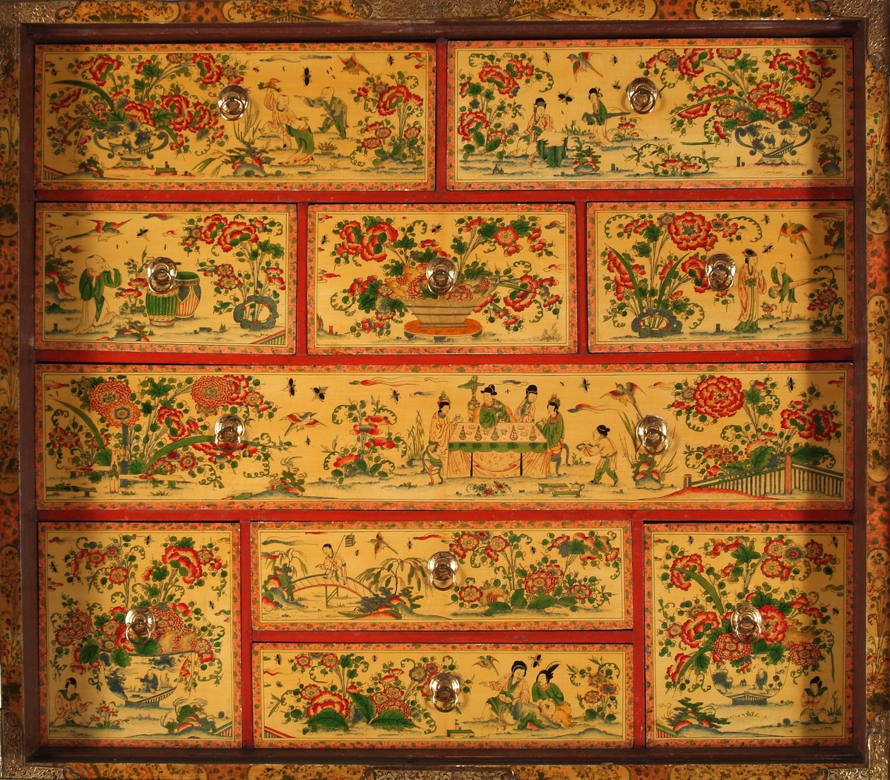 The Witcombe Cabinet, ca. 1697 (japannert og forsølvet tre) av English School
