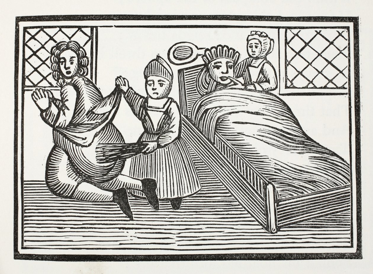 The World Turned Up Down, illustrasjon fra Chap-books of the Eighteenth Century av John Ashton, pub. 1882 av English School