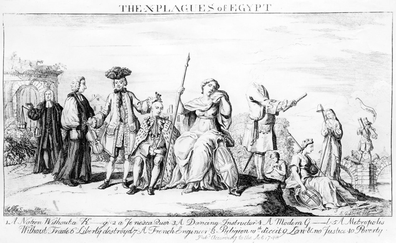 The X Plagues of Egypt, ca. 1749 av English School