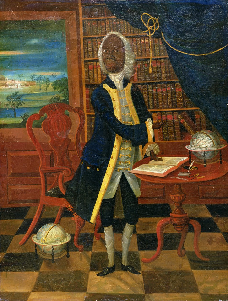 Den svarte lærde av Jamaica, ca. 1740 av English School
