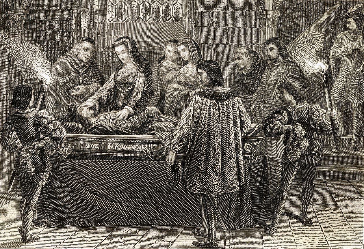 Begravelsen av Filip den kjekke (1478-1506) av English School