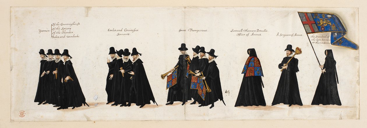 Begravelsesprosesjonen til dronning Elizabeth I til Westminster Abbey, 28. april 1603 av English School