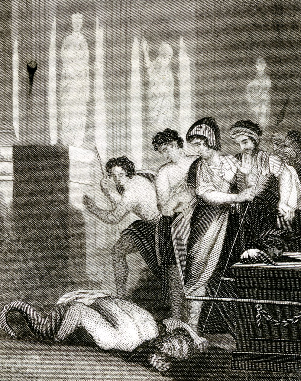 Idolet Dagan faller til bakken når Paktens hellige ark bringes inn i templet hans av English School