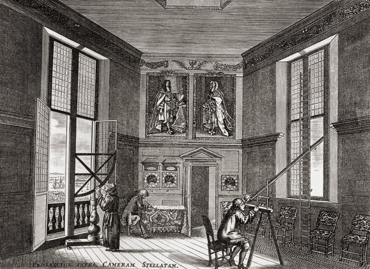 Det gamle observasjonsrommet, Greenwich, fra A Short History of the English People av J. R. Green, utgitt 1893 av English School