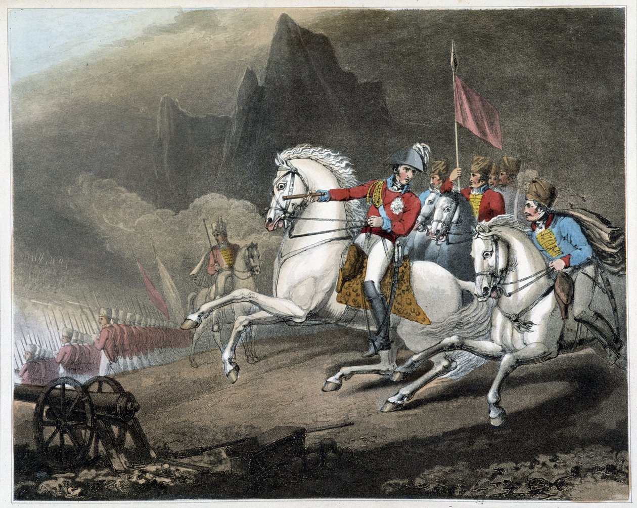 Seirene til hertugen av Wellington (fra platene til R. Westall), London, red. Thomas Davidson av English School