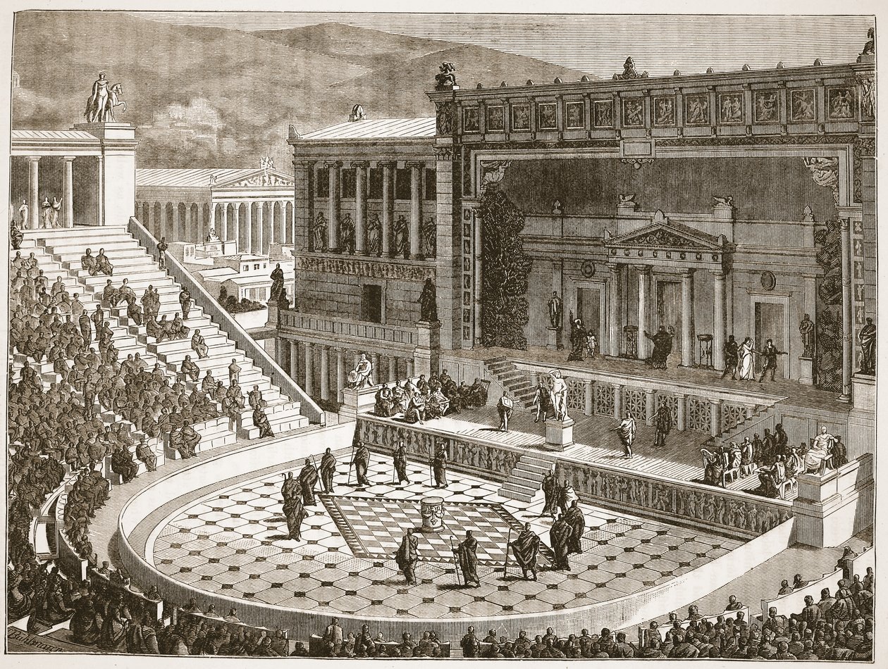 Dionysos teater i Athen av English School