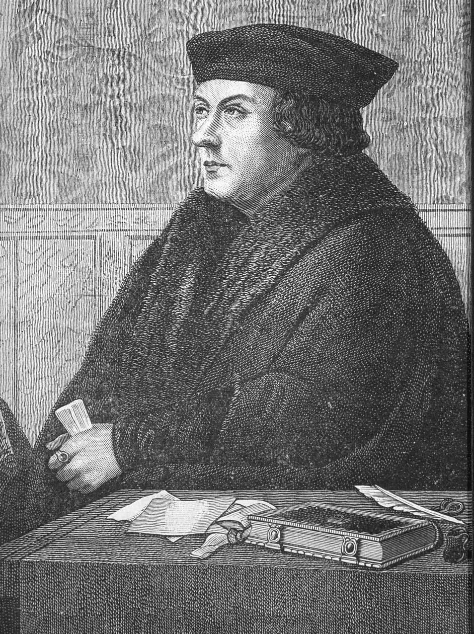 Thomas Cromwell, jarl av Essex (ca. 1485-1540) (gravering) av English School