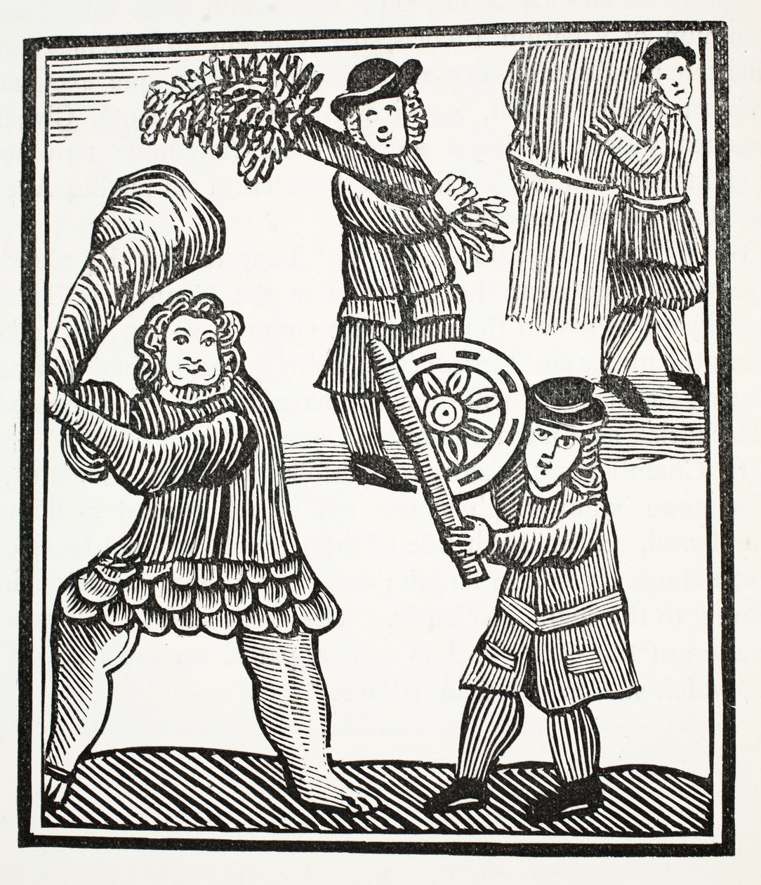 Thomas Hickathrift, illustrasjon fra Chap-books of the Eighteenth Century av John Ashton, pub. 1882 av English School