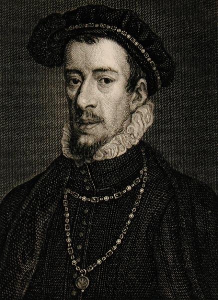 Thomas Howard (1536-72) 4. hertug av Norfolk (gravering) av English School