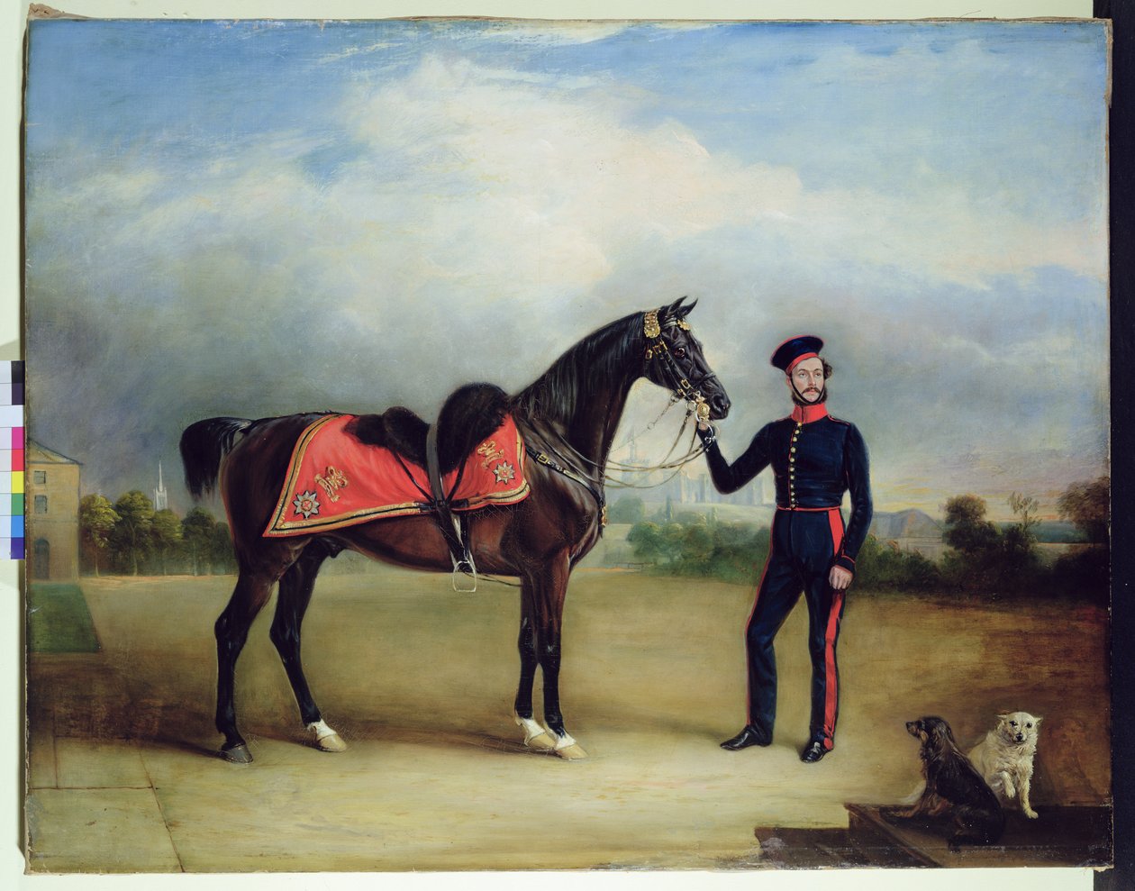 Thomas Oliver Gascoigne fra Royal Horse Guards (olje på lerret) av English School