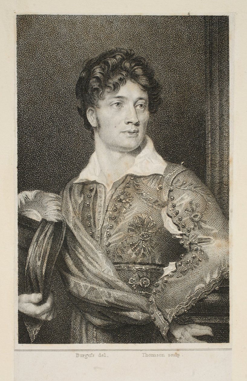 Thomas Simpson Cooke som Don Carlos i Linleys "The Duenna", pub. 1818 (stipplegravering) av English School