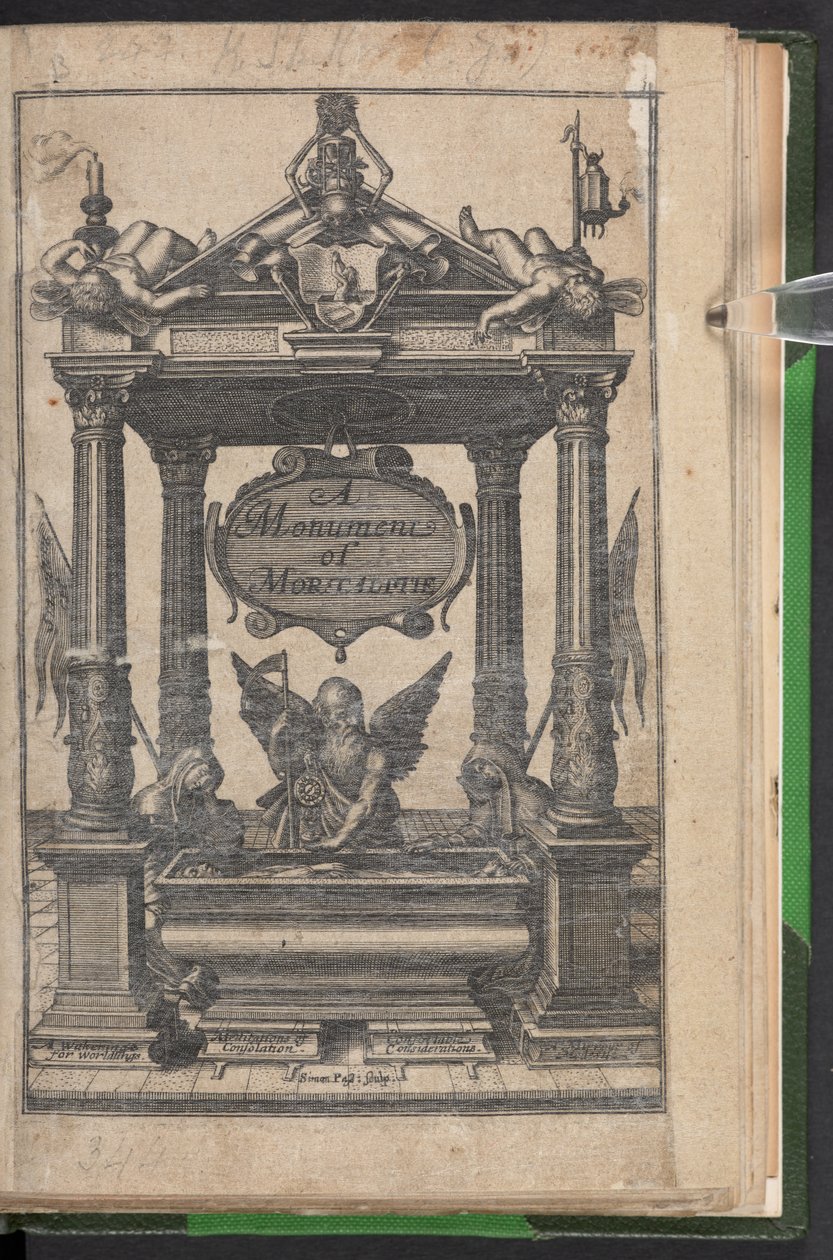 Tittelside til A Monument of Mortalitie av English School
