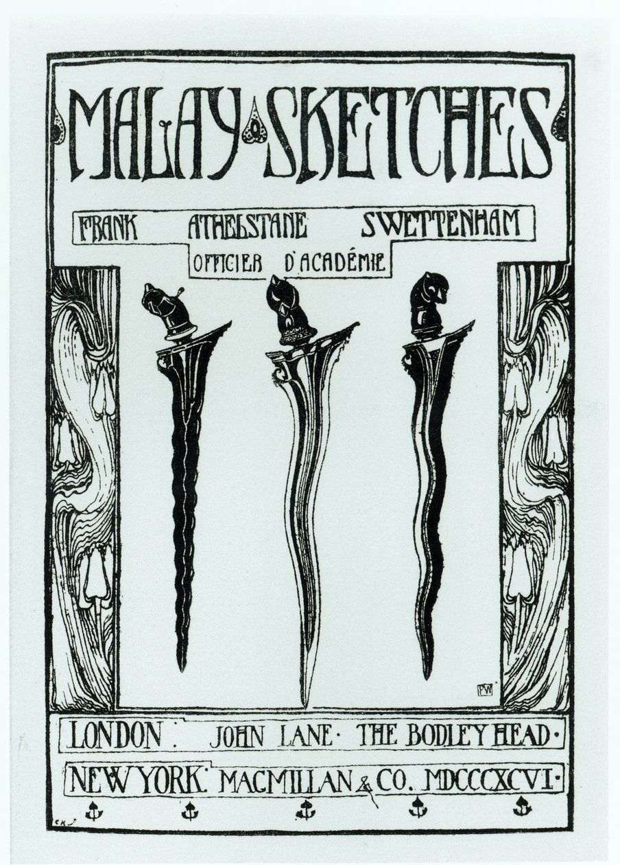 Tittelside til Malay Sketches av Frank Athelstane Swettenham, utgitt 1896 av English School