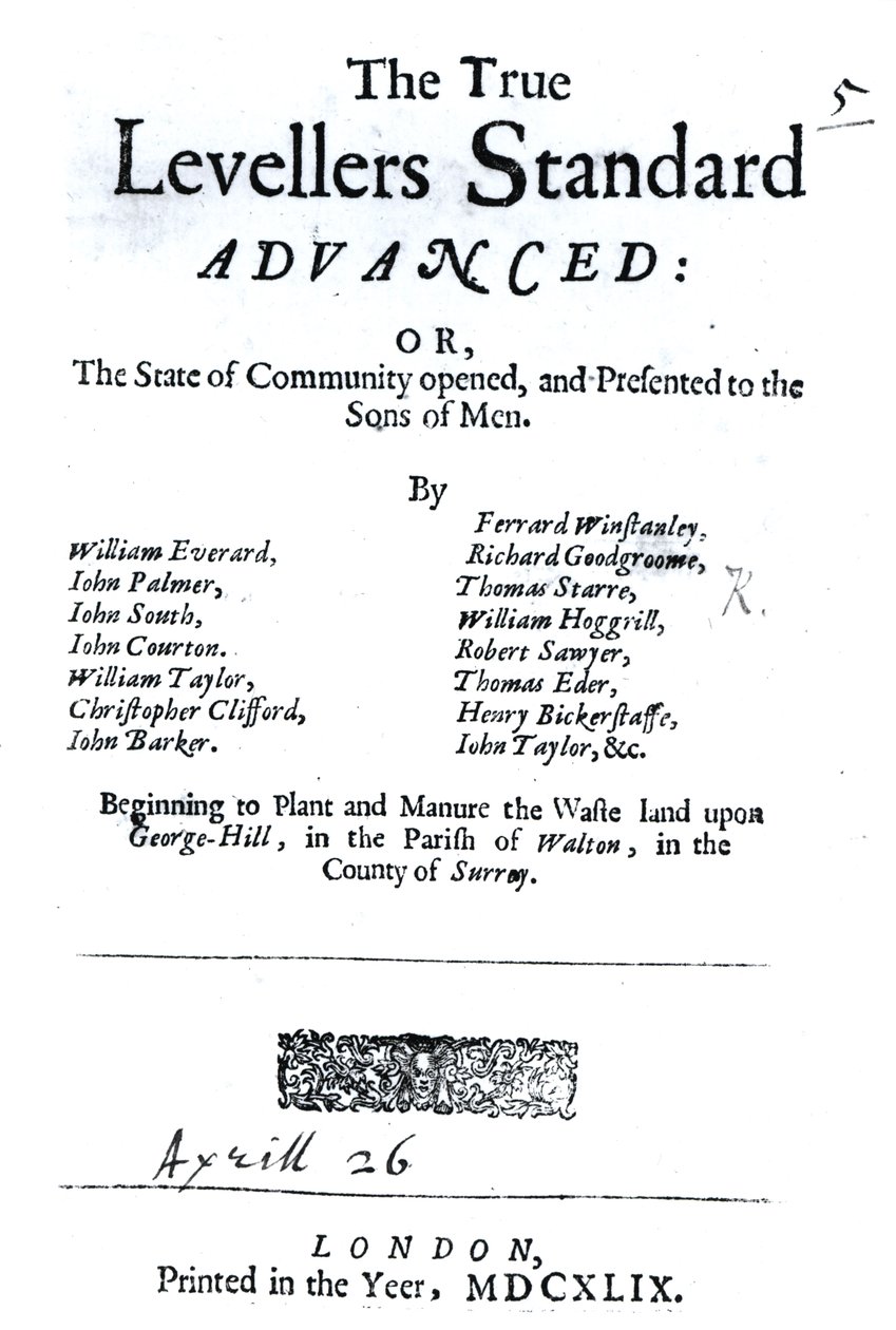 Tittelsiden til The True Levellers Standard, publisert 26. april 1649 av English School