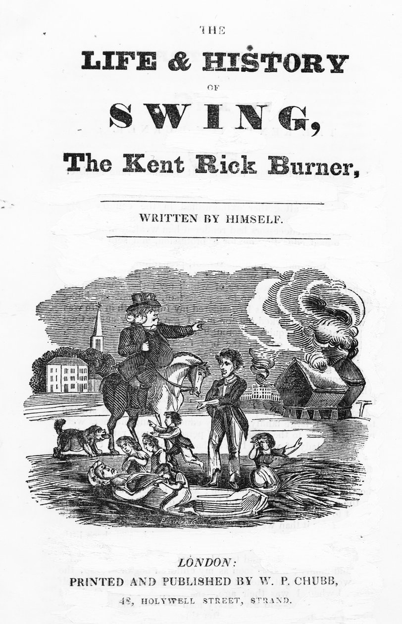 Tittelside til The Life and History of Swing, The Kent Rick Burner, 1830 av English School