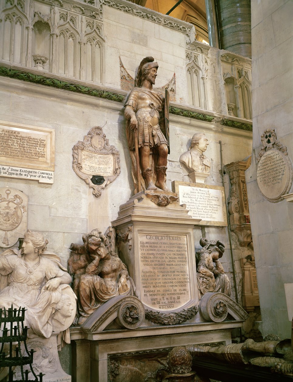 Graven til Georgio Holles, Westminster Abbey av English School
