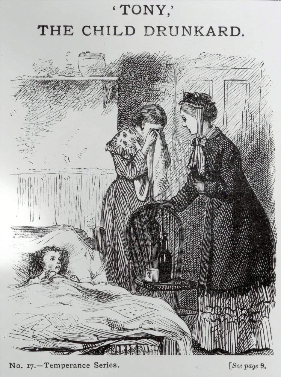 Tony, barnefylleren, ca. 1860 av English School