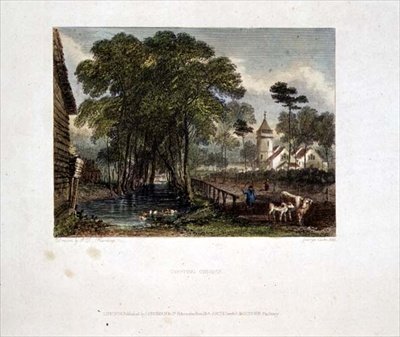 Tooting Church, gravering av J D Harding & G Cooke av English School