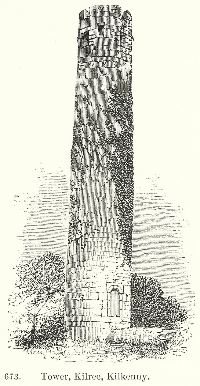 Tårnet, Kilree, Kilkenny (gravering) av English School