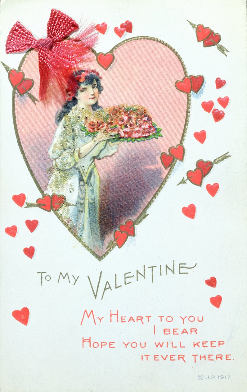 Valentinkort, 1917 av English School