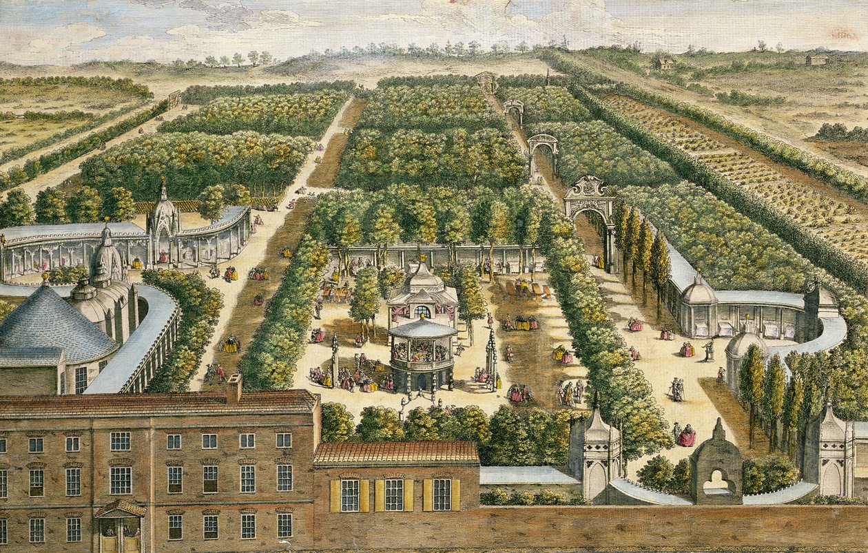 Vauxhall Gardens, Lambeth, 1751 av English School