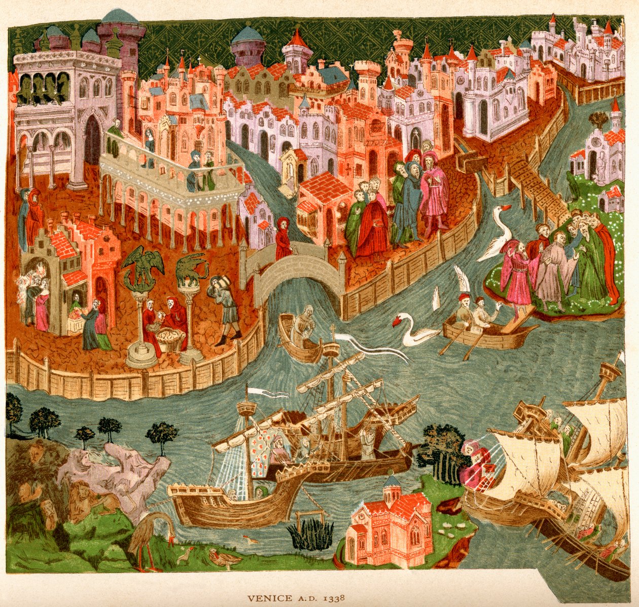 Venezia, 1338, etter et manuskript i Bodleian Library, fra 