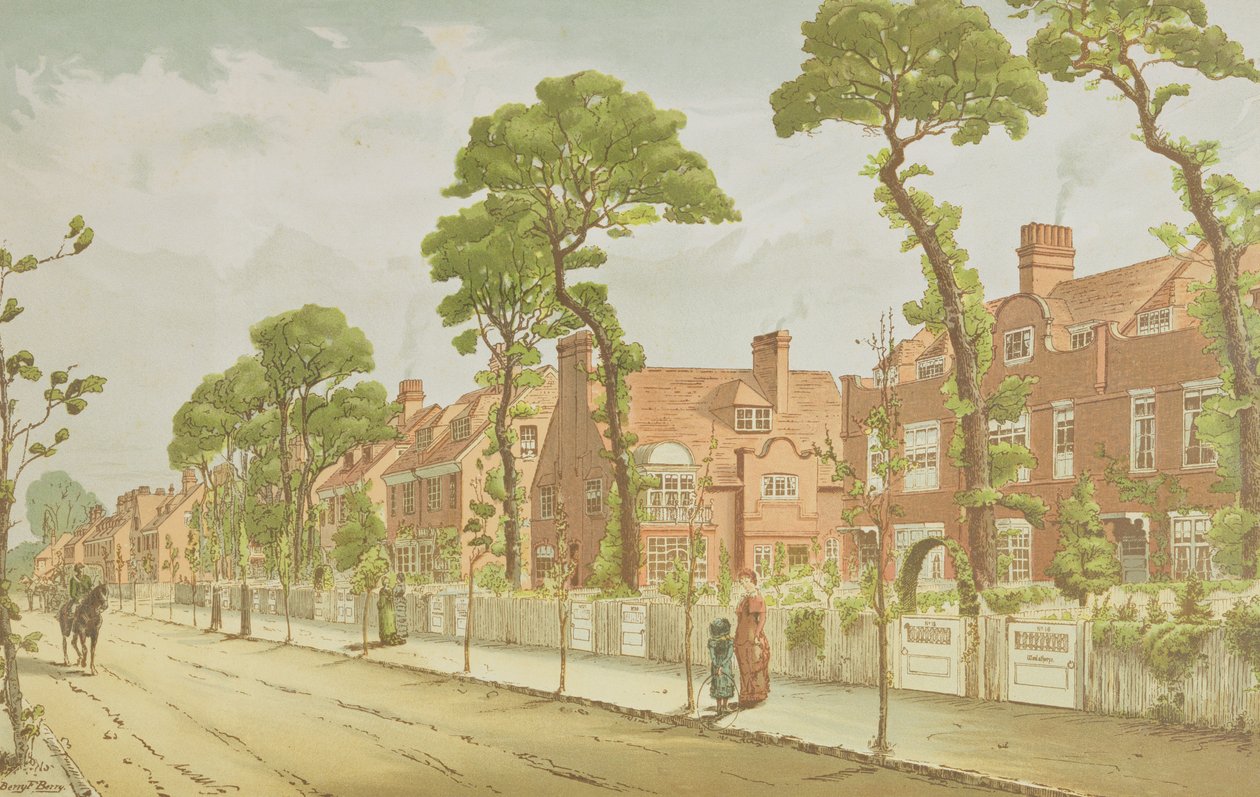 Utsikt over Bedford Park, 1882 av English School