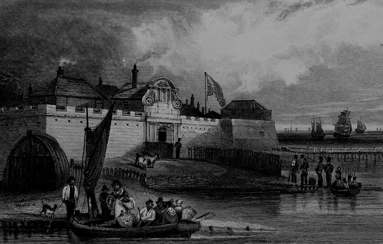 Utsikt over Tilbury Fort, gravert av H. Adhard av English School